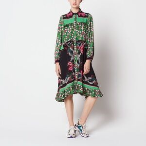 SANDRO Silk Floral Dress